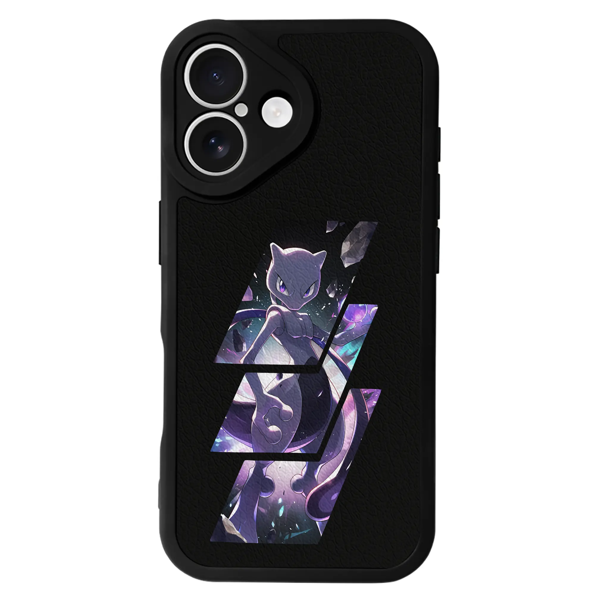 ポケモン グッズ,ミュウツー - IPhone 16シリーズ対応 ・ シリコンスマホケース ・ レザー調 ・ 高精度フィット ・ 耐衝撃 ・ ワイヤレス充電対応 ・ 精密カット